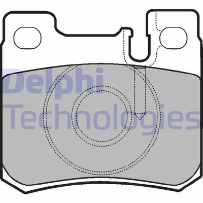 LP947 DELPHI Комплект тормозных колодок, дисковый тормоз