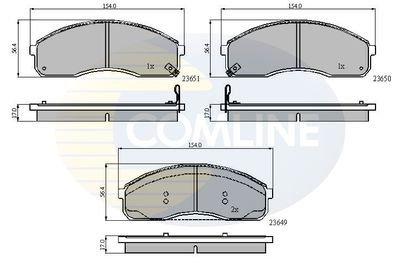 CBP3968 COMLINE Комплект тормозных колодок, дисковый тормоз