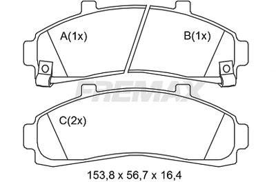 FBP2192 FREMAX Комплект тормозных колодок, дисковый тормоз