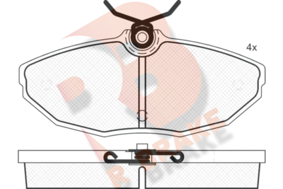 RB1562 R BRAKE Комплект тормозных колодок, дисковый тормоз