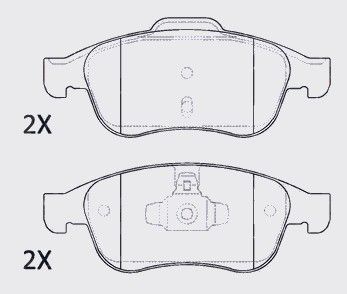 LVXL1418 MOTAQUIP Комплект тормозных колодок, дисковый тормоз