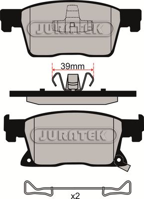 JCP8153 JURATEK Комплект тормозных колодок, дисковый тормоз