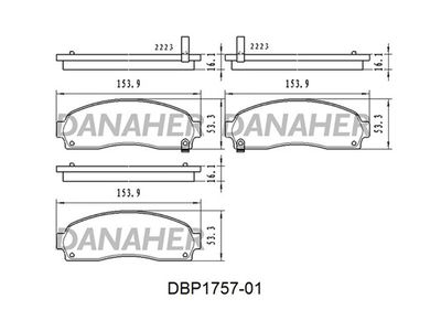 DBP175701 DANAHER Комплект тормозных колодок, дисковый тормоз