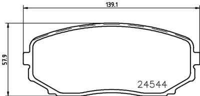 8DB355028621 HELLA PAGID Комплект тормозных колодок, дисковый тормоз