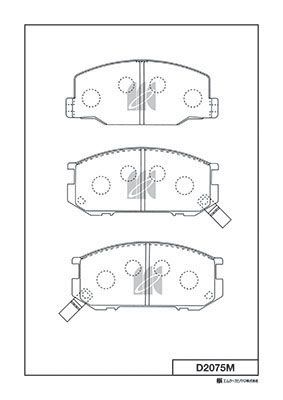 D2075M MK Kashiyama Комплект тормозных колодок, дисковый тормоз