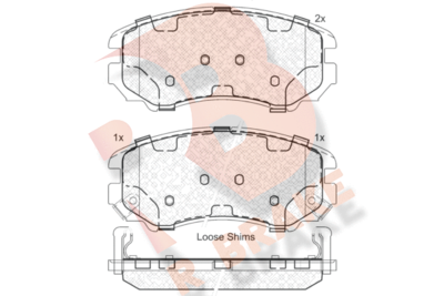 RB1644 R BRAKE Комплект тормозных колодок, дисковый тормоз