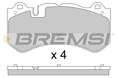 BP3784 BREMSI Комплект тормозных колодок, дисковый тормоз