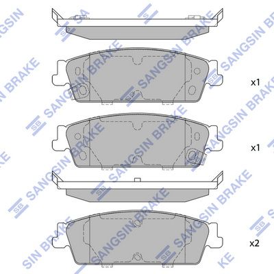 SP1563 Hi-Q Комплект тормозных колодок, дисковый тормоз