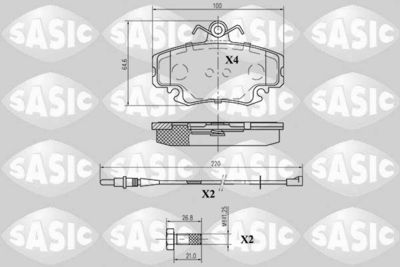 6214010 SASIC Комплект тормозных колодок, дисковый тормоз