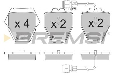 BP3149 BREMSI Комплект тормозных колодок, дисковый тормоз