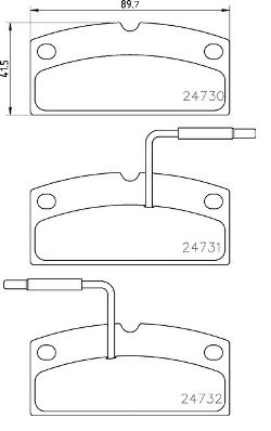 P62001 BREMBO Комплект тормозных колодок, дисковый тормоз