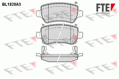 BL1828A3 FTE Комплект тормозных колодок, дисковый тормоз
