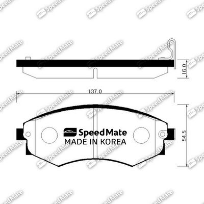 SMBPY006 SpeedMate Комплект тормозных колодок, дисковый тормоз