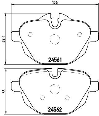 P06064X BREMBO Комплект тормозных колодок, дисковый тормоз