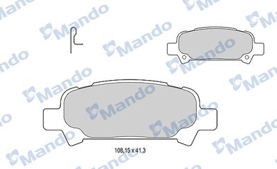 MBF015820 MANDO Комплект тормозных колодок, дисковый тормоз