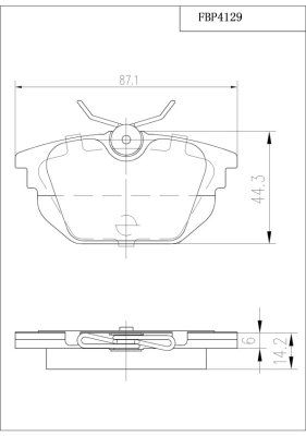 FBP4129 FI.BA Комплект тормозных колодок, дисковый тормоз