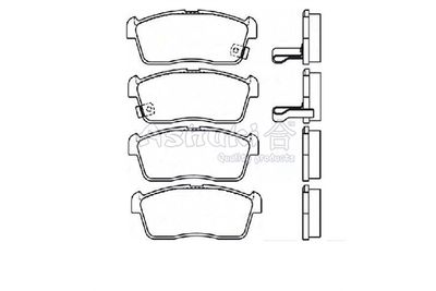 D09108 ASHUKI by Palidium Комплект тормозных колодок, дисковый тормоз