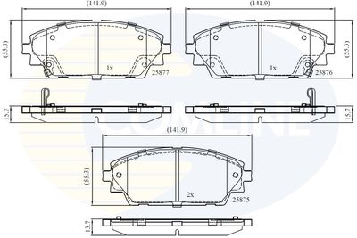 CBP32242 COMLINE Комплект тормозных колодок, дисковый тормоз