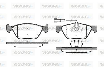 P489322 WOKING Комплект тормозных колодок, дисковый тормоз