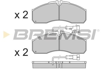 BP3360 BREMSI Комплект тормозных колодок, дисковый тормоз