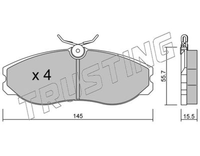 2060 TRUSTING Комплект тормозных колодок, дисковый тормоз