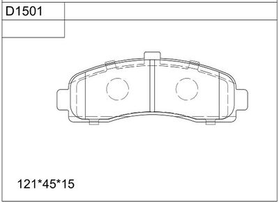 KD1501 ASIMCO Комплект тормозных колодок, дисковый тормоз