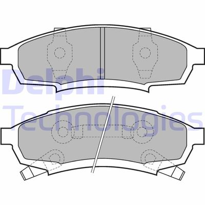 LP895 DELPHI Комплект тормозных колодок, дисковый тормоз