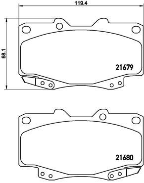 P83151 BREMBO Комплект тормозных колодок, дисковый тормоз