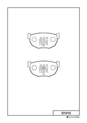 D1015 MK Kashiyama Комплект тормозных колодок, дисковый тормоз