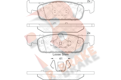 RB2115 R BRAKE Комплект тормозных колодок, дисковый тормоз