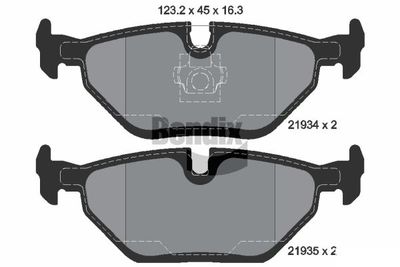 BPD1587 BENDIX Braking Комплект тормозных колодок, дисковый тормоз