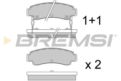 BP2442 BREMSI Комплект тормозных колодок, дисковый тормоз