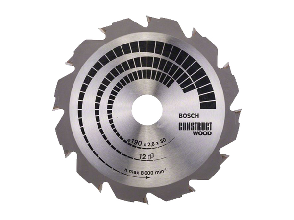  Диск пильный BOSCH CW WO H190_30 z12 по дереву 2608640633 шт.