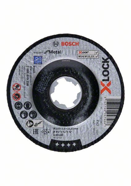  X-LOCK Отрезной диск Expert for Metal 115x2.5x22.23 прямой