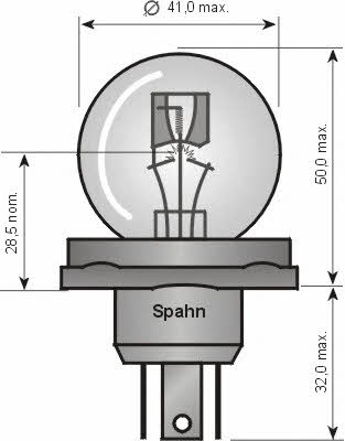  Лампа галогенная R2Bilux 12V 4540W 45152 Spahn gluhlampen 45152