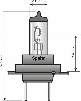  Лампа галогенная H7 12V 55W 57186 Spahn gluhlampen 57186