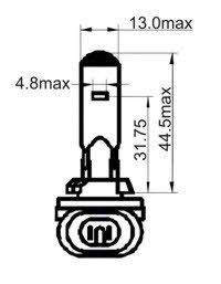  Лампа галогенная H27W2 12V 27W 203027 SCT 203027