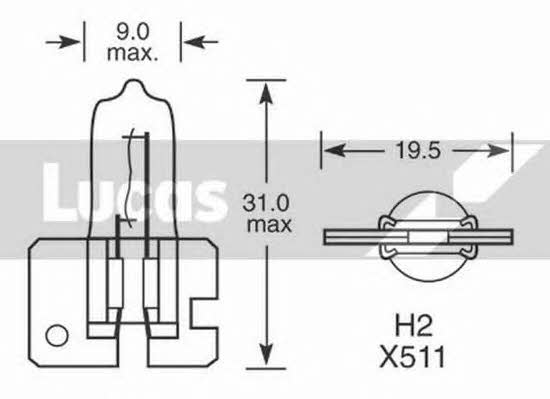  Лампа галогенная H2 12V 55W LLB479 Lucas Electrical LLB479