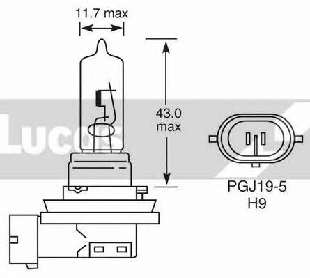  Лампа галогенная H9 12V 65W LLB709 Lucas Electrical LLB709