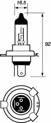  Лампа галогенная H4 12V 6055W LVEB472 Motorquip LVEB472