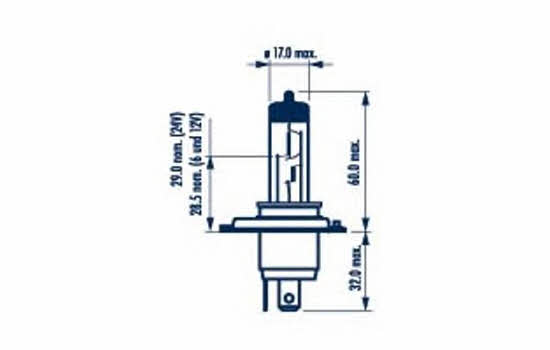  Лампа галогенная Narva RALLYE FOR Off-Road H4 12V 10090W 489013000 Narva 489013000