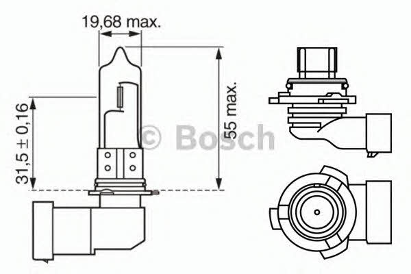  Лампа галогенная Bosch Xenon Blue HB4 12V 51W 1987302155 Bosch 1 987 302 155