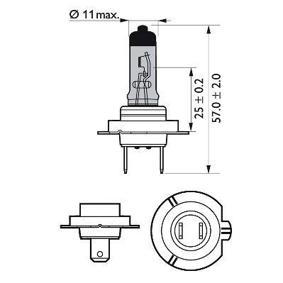  Лампа галогенная Philips BlueVision Ultra H7 12V 55W 12972BVUBW Philips 12972BVUBW