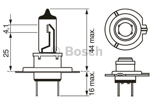  Лампа галогенная Bosch Pure Light H7 12V 55W 1987302071 Bosch 1 987 302 071