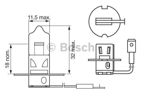  Лампа галогенная Bosch Pure Light H3 12V 55W 1987302031 Bosch 1 987 302 031