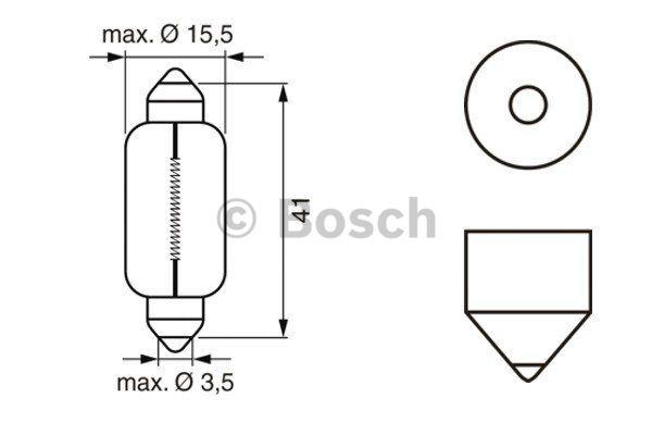  Лампа накаливания 1987302522 Bosch 1 987 302 522