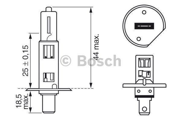  Лампа галогенная Bosch Longlife Daytime H1 12V 55W 1987302018 Bosch 1 987 302 018