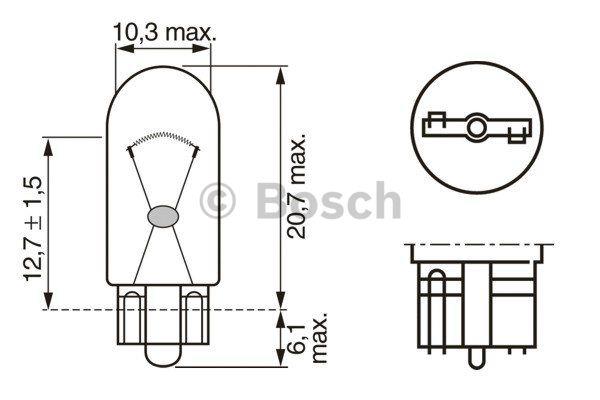  Лампа накаливания 1987302257 Bosch 1 987 302 257