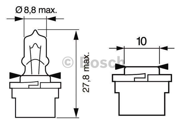  Лампа накаливания 1987302259 Bosch 1 987 302 259