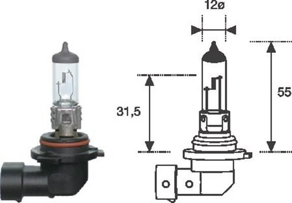  Лампа галогенная HB4 12V 51W 002577300000 Magneti marelli 002577300000